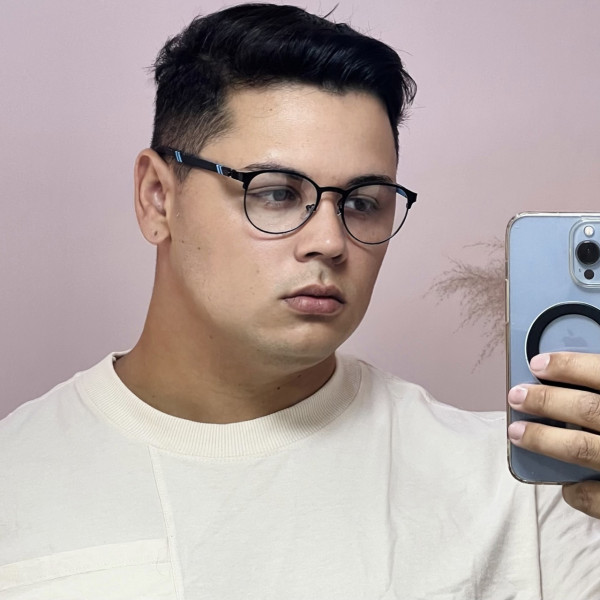 Armação de Óculos R2221 Redondo Preto e Azul